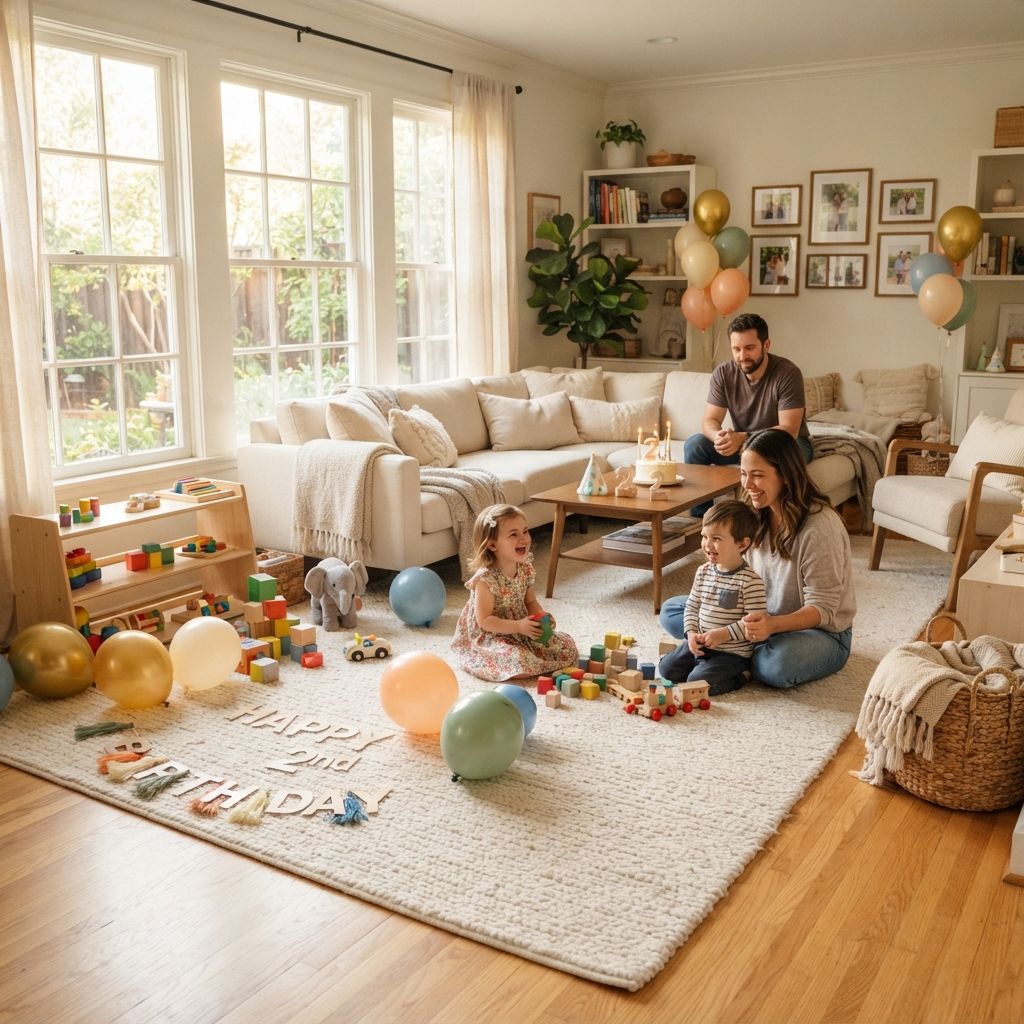 Toddler driving an ImaginAir inflatable bumper car across a living room rug
